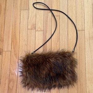 Brown Faux Fur Purse